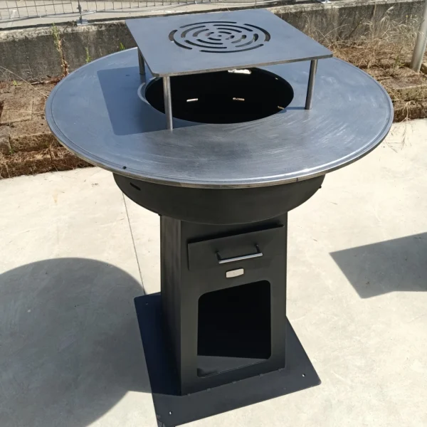 Barbecue Braciere Artigianale con Piastra Plancha - immagine 4