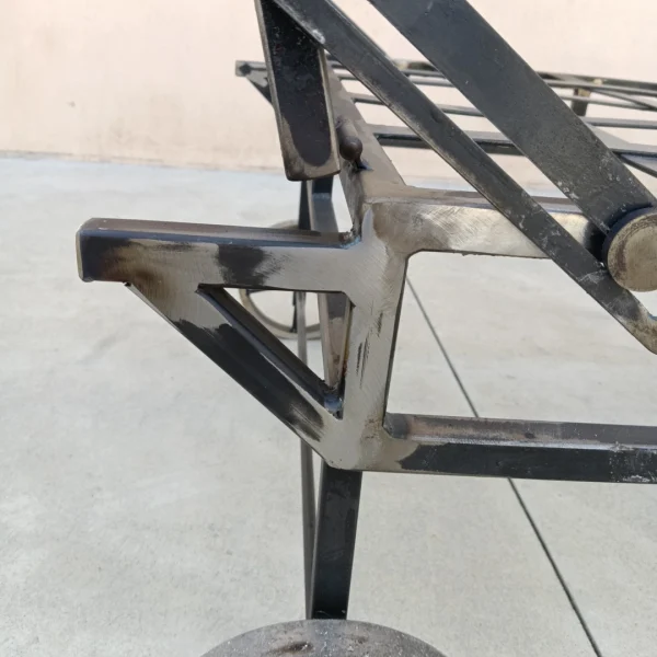 Lettino Artigianale in Acciaio da Giardino e Piscina | Design Industrial - immagine 13