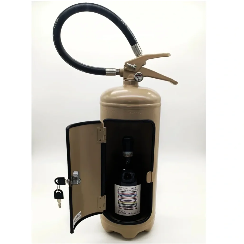 estintore minibar porta bottiglia acciaio