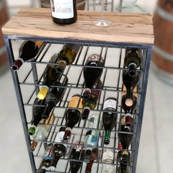 Cantinetta Vini Artigianale in Stile Industriale e Legno di Botte - Disponibile in 2 Versioni - immagine 3