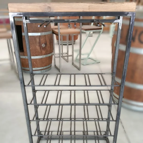 Cantinetta Vini Artigianale in Stile Industriale e Legno di Botte - Disponibile in 2 Versioni - immagine 11