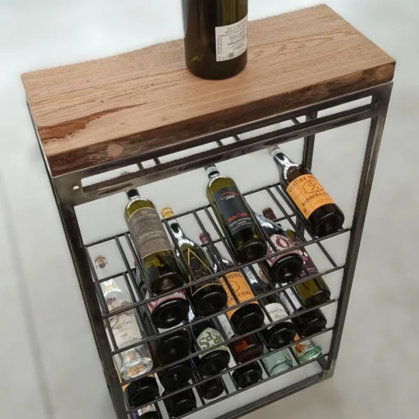 Cantinetta Vini Artigianale in Stile Industriale e Legno di Botte - Disponibile in 2 Versioni - immagine 10