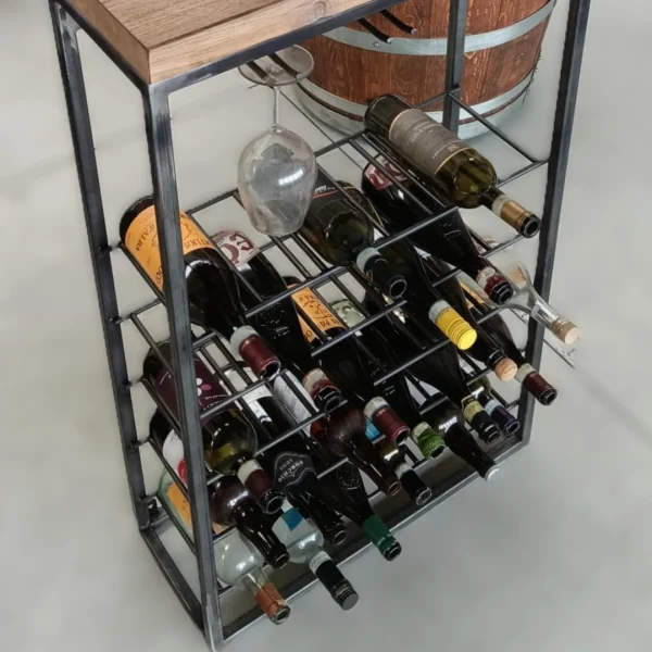 Cantinetta Vini Artigianale in Stile Industriale e Legno di Botte - Disponibile in 2 Versioni - immagine 9