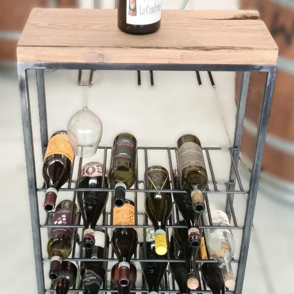 Cantinetta Vini Artigianale in Stile Industriale e Legno di Botte - Disponibile in 2 Versioni - immagine 8