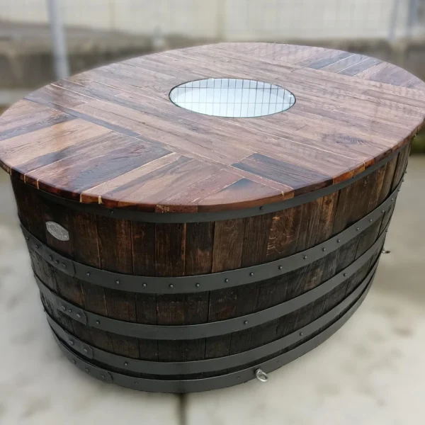 Tavolo Barrique Artigianale in Rovere da Botte di Vino (210x149 cm) - immagine 6