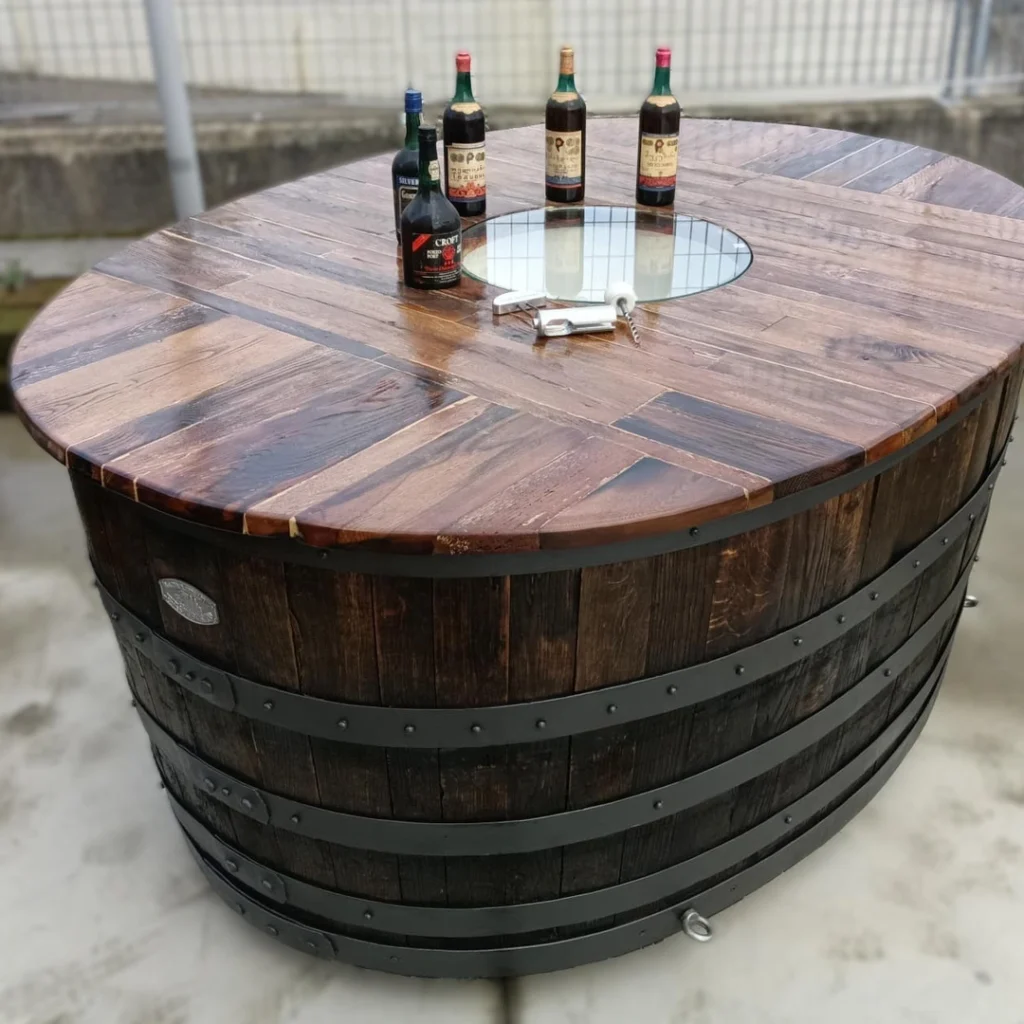 tavolo barrique botte rovere artigianale