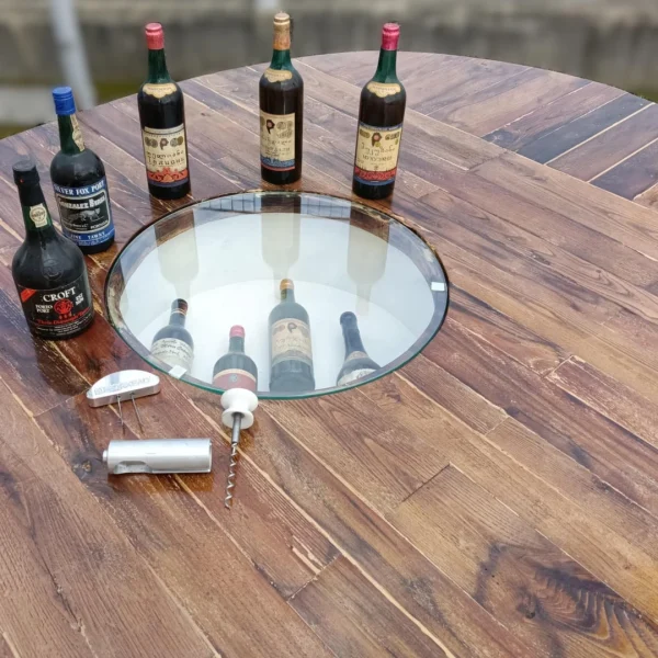 Tavolo Barrique Artigianale in Rovere da Botte di Vino (210x149 cm) - immagine 2